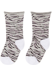 graue horizontal gestreifte Socken von Kenzo