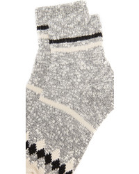 graue horizontal gestreifte Socken von Madewell