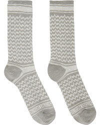 graue horizontal gestreifte Socken von Undercoverism