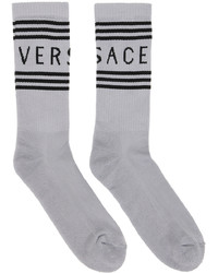 graue horizontal gestreifte Socken von Versace