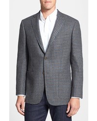 graue Jacke mit Vichy-Muster