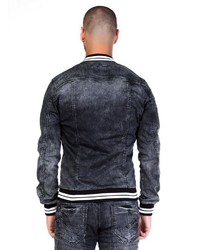 graue Jeans Bomberjacke von Cipo & Baxx