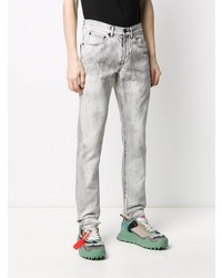 graue Jeans mit Acid-Waschung von Off-White