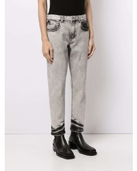 graue Jeans mit Acid-Waschung von FIVE CM