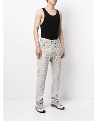 graue Jeans mit Acid-Waschung von Boris Bidjan Saberi