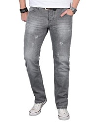 graue Jeans mit Destroyed-Effekten von Alessandro Salvarini