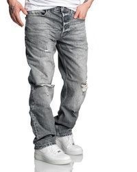 graue Jeans mit Destroyed-Effekten von Amaci&Sons