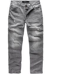 graue Jeans mit Destroyed-Effekten von Amaci&Sons