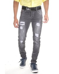 graue Jeans mit Destroyed-Effekten von Bright Jeans