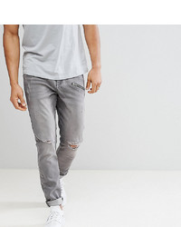 graue Jeans mit Destroyed-Effekten von Brooklyn Supply Co.