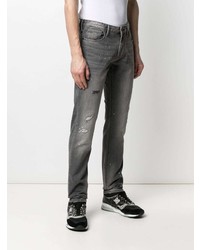 graue Jeans mit Destroyed-Effekten von Emporio Armani