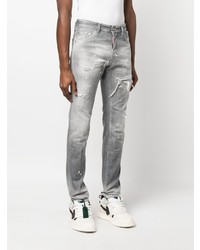 graue Jeans mit Destroyed-Effekten von DSQUARED2