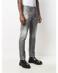 graue Jeans mit Destroyed-Effekten von DSQUARED2