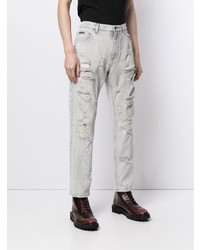 graue Jeans mit Destroyed-Effekten von Dolce & Gabbana