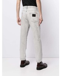 graue Jeans mit Destroyed-Effekten von Dolce & Gabbana