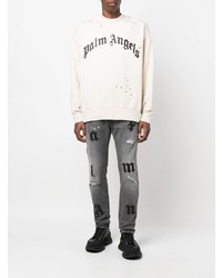 graue Jeans mit Destroyed-Effekten von Palm Angels