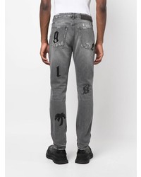 graue Jeans mit Destroyed-Effekten von Palm Angels