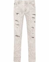 graue Jeans mit Destroyed-Effekten von Dolce & Gabbana