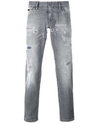 graue Jeans mit Destroyed-Effekten von Dolce & Gabbana