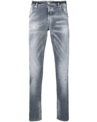 graue Jeans mit Destroyed-Effekten von Dondup