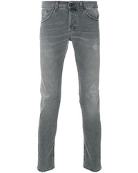 graue Jeans mit Destroyed-Effekten von Dondup