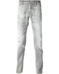 graue Jeans mit Destroyed-Effekten von DSquared