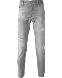 graue Jeans mit Destroyed-Effekten von DSQUARED2