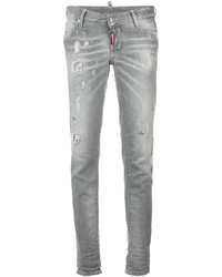 graue Jeans mit Destroyed-Effekten von Dsquared2