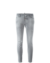 graue Jeans mit Destroyed-Effekten von Dsquared2