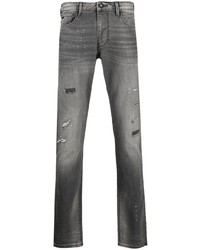 graue Jeans mit Destroyed-Effekten von Emporio Armani