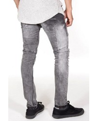 graue Jeans mit Destroyed-Effekten von EX-PENT