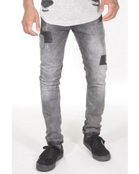 graue Jeans mit Destroyed-Effekten von EX-PENT