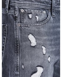 graue Jeans mit Destroyed-Effekten von Jack & Jones