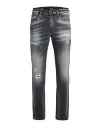 graue Jeans mit Destroyed-Effekten von Jack & Jones