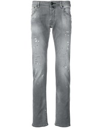 graue Jeans mit Destroyed-Effekten von Jacob Cohen