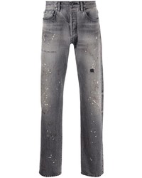 graue Jeans mit Destroyed-Effekten von John Elliott