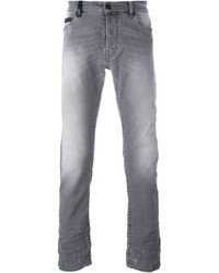 graue Jeans mit Destroyed-Effekten von Marcelo Burlon County of Milan