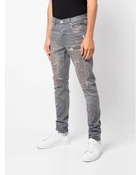 graue Jeans mit Destroyed-Effekten von purple brand