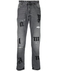 graue Jeans mit Destroyed-Effekten von Palm Angels