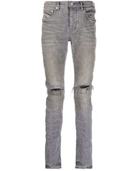 graue Jeans mit Destroyed-Effekten von purple brand