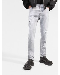 graue Jeans mit Destroyed-Effekten von DSQUARED2