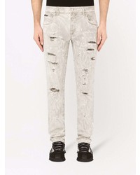 graue Jeans mit Destroyed-Effekten von Dolce & Gabbana