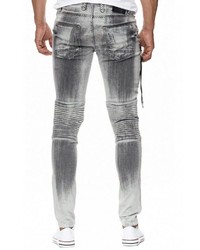 graue Jeans mit Destroyed-Effekten von RUSTY NEAL