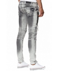 graue Jeans mit Destroyed-Effekten von RUSTY NEAL