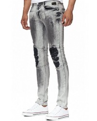 graue Jeans mit Destroyed-Effekten von RUSTY NEAL