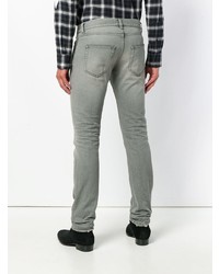 graue Jeans mit Destroyed-Effekten von Saint Laurent