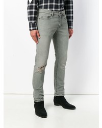 graue Jeans mit Destroyed-Effekten von Saint Laurent