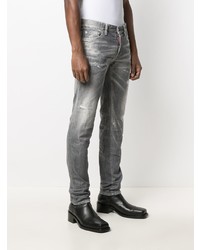 graue Jeans mit Destroyed-Effekten von DSQUARED2