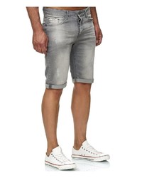 graue Jeansshorts mit Destroyed-Effekten von Redbridge