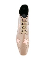 graue Keilstiefeletten aus Leder von Stella McCartney